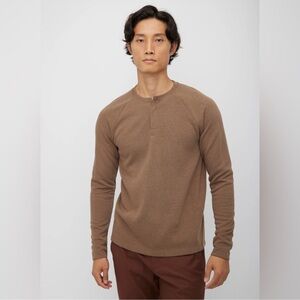 NWT Kit + Ace Classic Ace Henley in Camel Melange